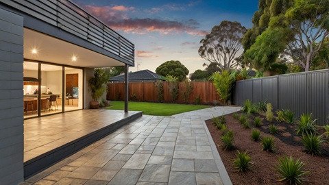 Australian driveway with professionally installed concrete pavers